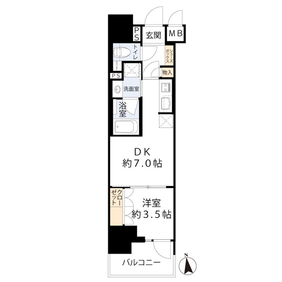 【間取り】 | K-COURT谷町四丁目