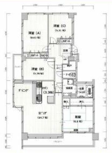 【間取り】 | コープ野村あいの里エスパシオ四番館
