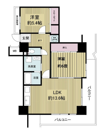 フォレステージュ谷町の間取り