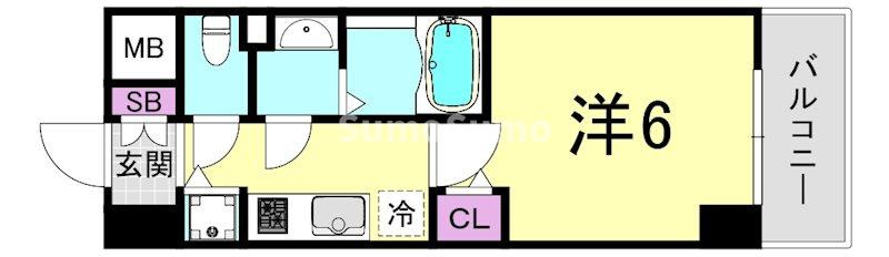 ララプレイス阿波座駅前フェリオの間取り