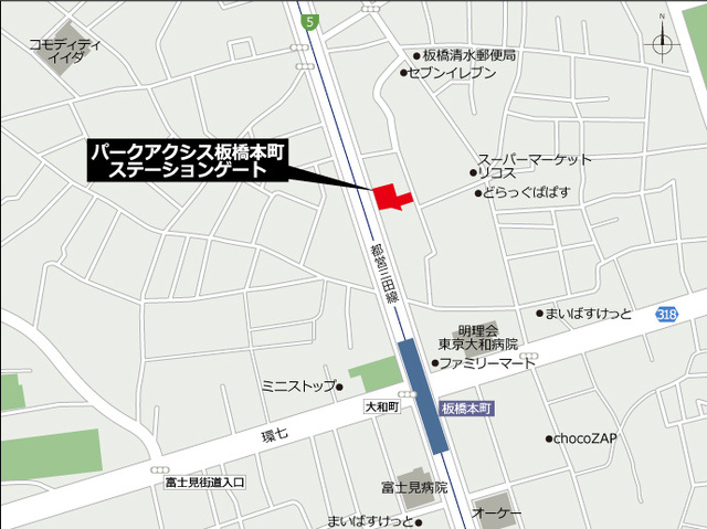 パークアクシス板橋本町ステーションゲートの地図