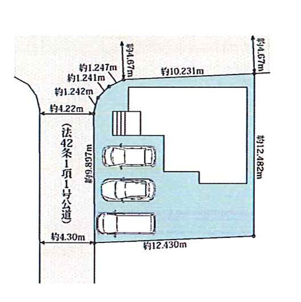 仲介手数料無料　ハートフルタウン狭山市広瀬２丁目　全１棟　の区画図
