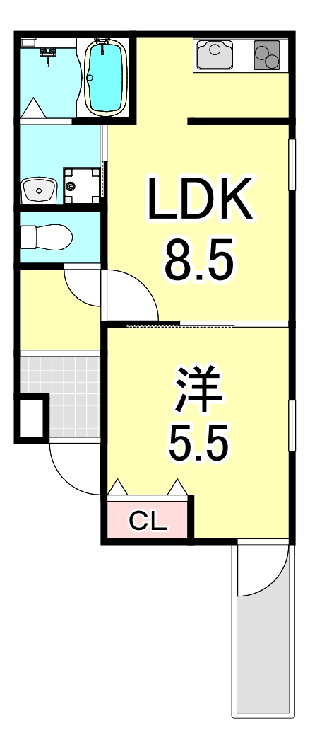 フジパレス甲子園口Ⅲ番館の間取り