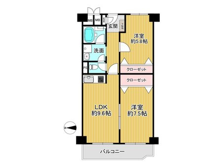 日商岩井菫橋ハイツの間取り