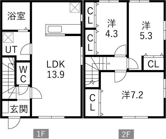 カトル.ヴァン中野Bの間取り