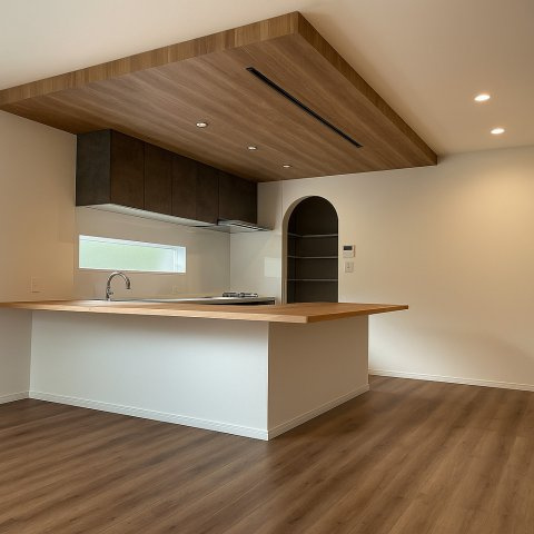 サンタウン　太秦元町のその他|【施工例】家族が集まるダイニングを中心に考えた住まい。カウンター裏の収納棚にもこだわり沢山、妥協無し