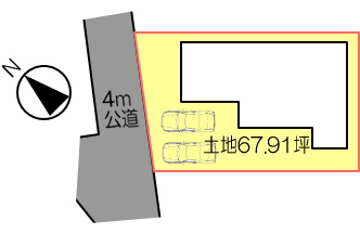 【区画図】 | 鴻巣市宮前　新築一戸建て（平屋）