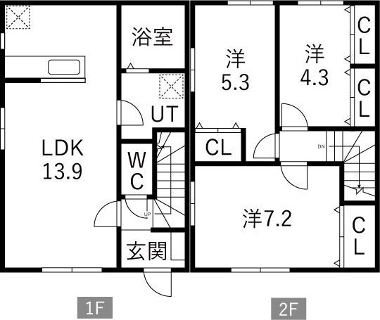 カトル.ヴァン中野Cの間取り