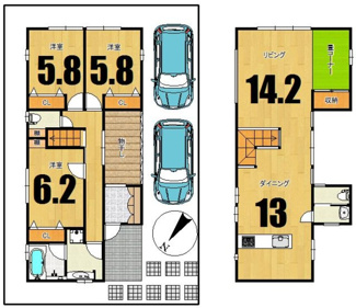【間取り】 | 西宮市　苦楽園四番町　中古戸建
