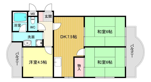 【間取り】 | シャルム三田