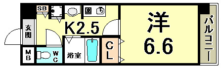 ロイヤルヒル神戸三ノ宮の間取り
