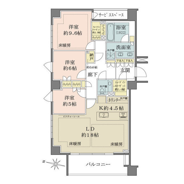 ザ・パークハウス千代田六番町の区画図