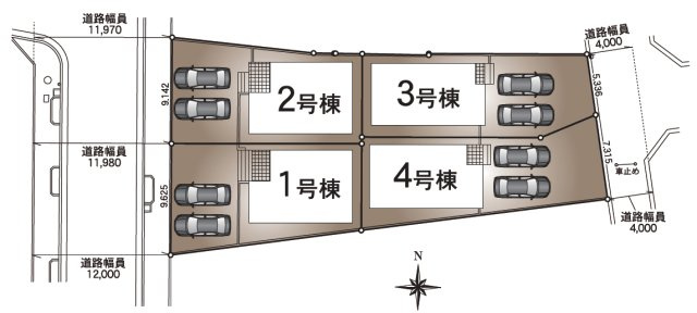 【区画図】 | 春日井市如意申町２丁目5-11『仲介料無料』新築戸建て | 4号棟
