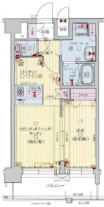 プレサンス難波インフィニティの間取り