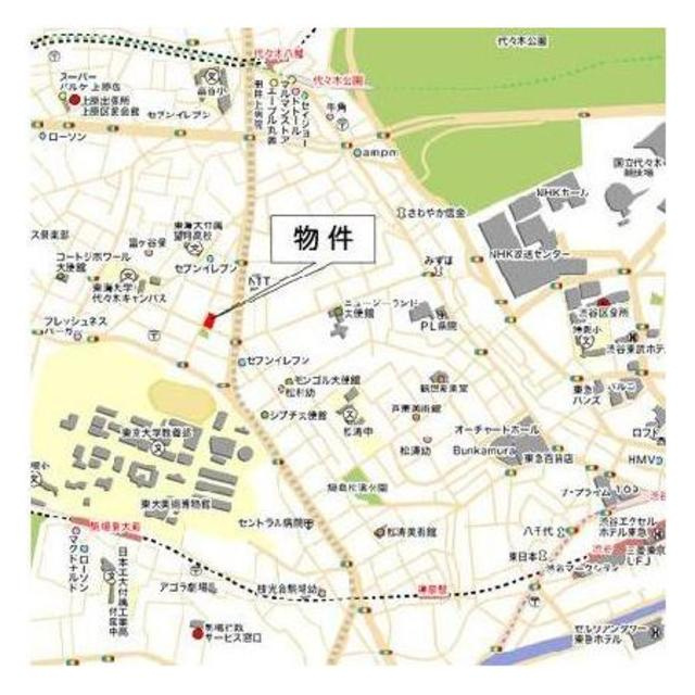 パークキューブ代々木富ヶ谷の地図