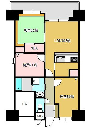ベルレコルテ浜辺の間取り