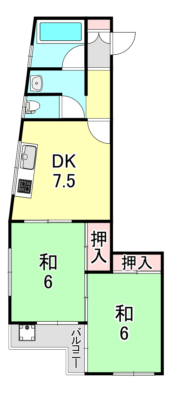 ロータリーマンション中山手の間取り