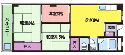 大和スカイハイツの間取り