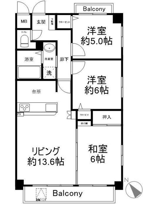 サンシティ安東駅前プラザの間取り