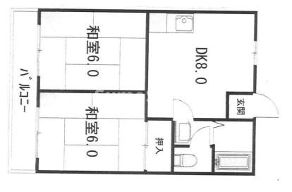 寿ハイツの間取り