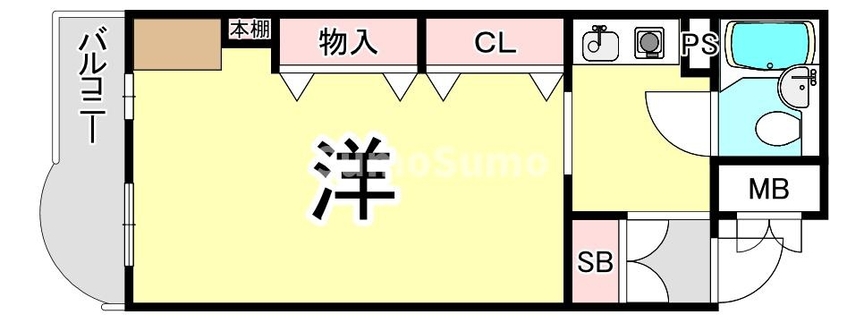 神戸市東灘区森北町４丁目の賃貸マンションの間取り