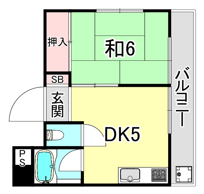 大横マンションの間取り