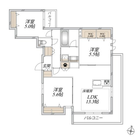 ラ　フル―ルクロレの間取り|間取り