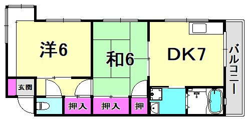 西宮グリーンハイツⅠの間取り