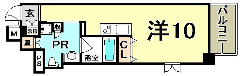 レジディア神戸磯上の間取り