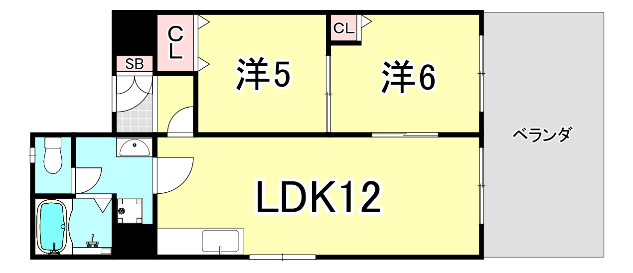北夙川ハイツの間取り