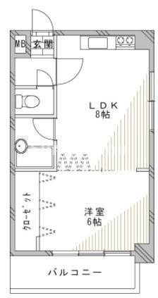 北堀江かがせの間取り