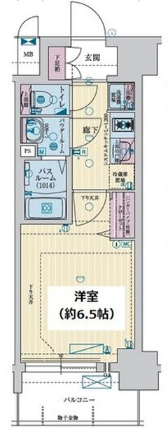 レシオスなんばVOGUEの間取り