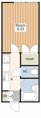 【間取り】 | Casa・BA | 単身者・学生の方オススメ1K