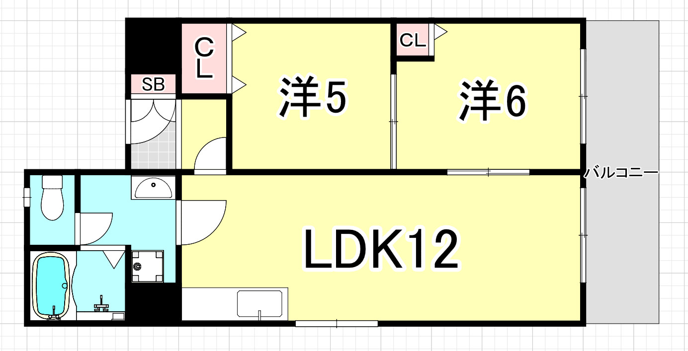 北夙川ハイツの間取り