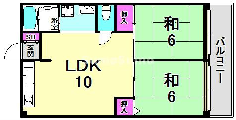 加島第２マンションの間取り