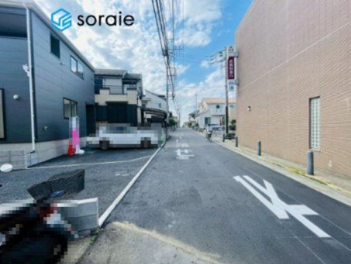 狭山市中央第8　新築戸建　クレイドルガーデンの前面道路含む現地写真|5/12　撮影