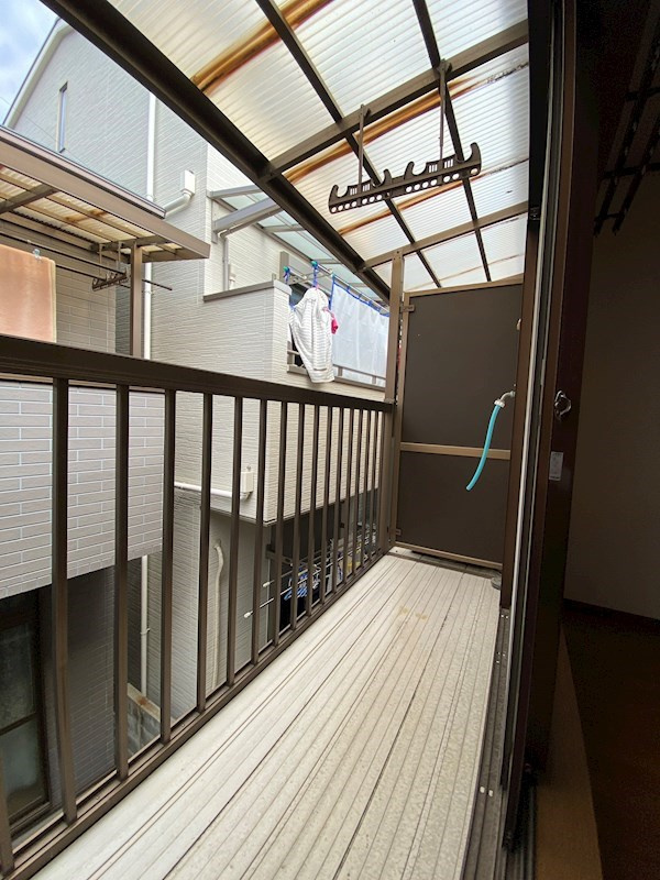 灘北ハイツのバルコニー
