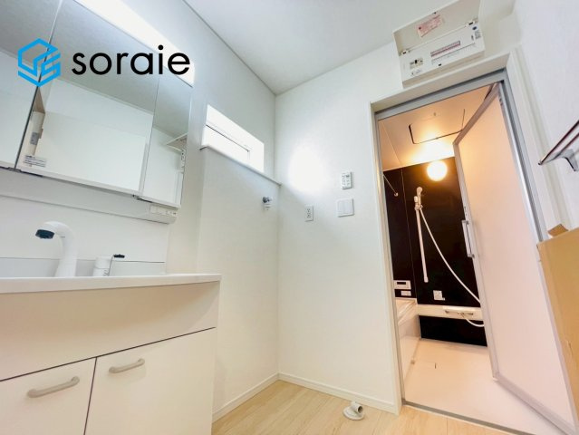 狭山市中央第8　新築戸建　クレイドルガーデンの脱衣所|5/12　撮影