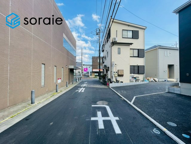 狭山市中央第8　新築戸建　クレイドルガーデンの前面道路含む現地写真|5/12　撮影