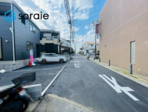 狭山市中央第8　新築戸建　クレイドルガーデンの前面道路含む現地写真|5/12　撮影