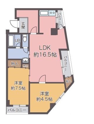 神戸タケサンハイツの間取り