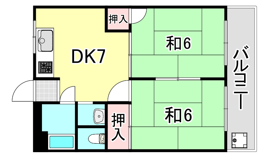 森南コーポの間取り