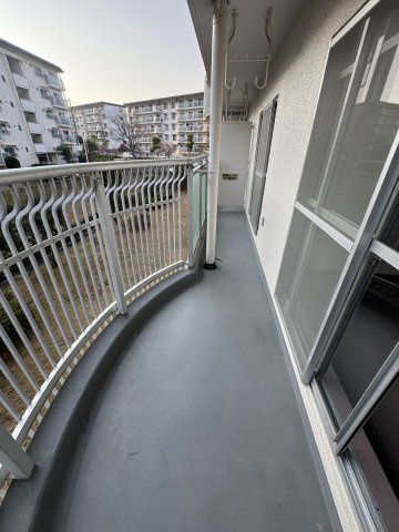 横尾2団地86号棟のバルコニー