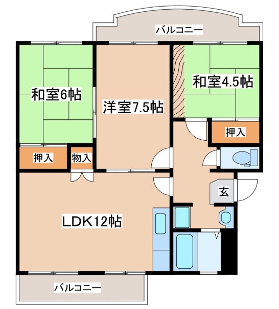 横尾2団地86号棟の間取り