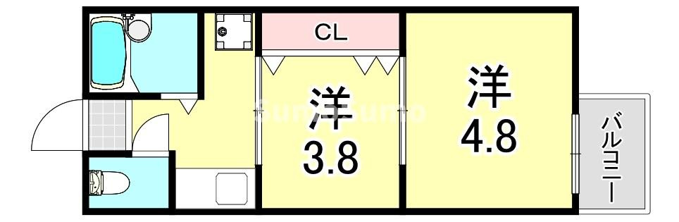 板宿リッチライフの間取り