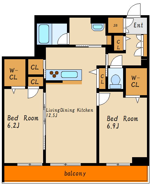 Seaside　Houseの間取り