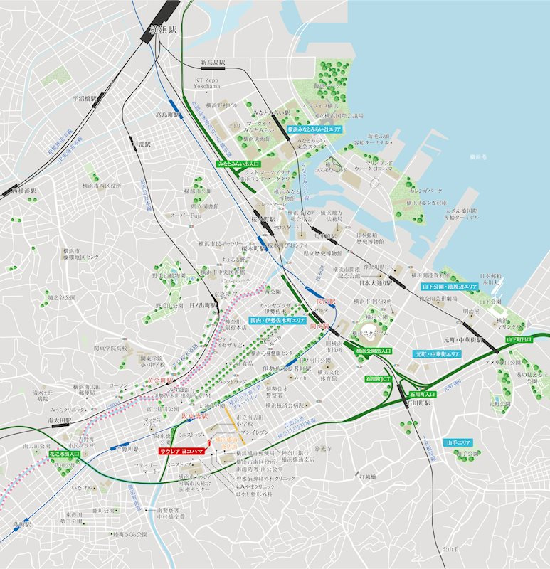 Laule'a Yokohamaの地図