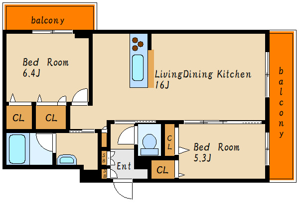 Seaside　Houseの間取り