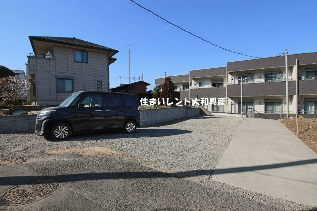 ベルフールの駐車場