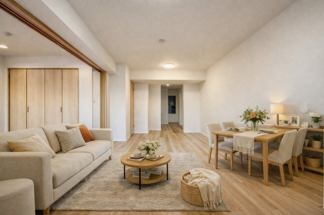 コスモ武蔵浦和プロシィードの居間・リビング|※一部CG加工されております